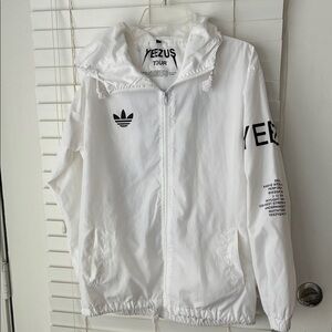adidas Yeezy Kanye West Tour Windbreaker Jacket SZ S White black Like New